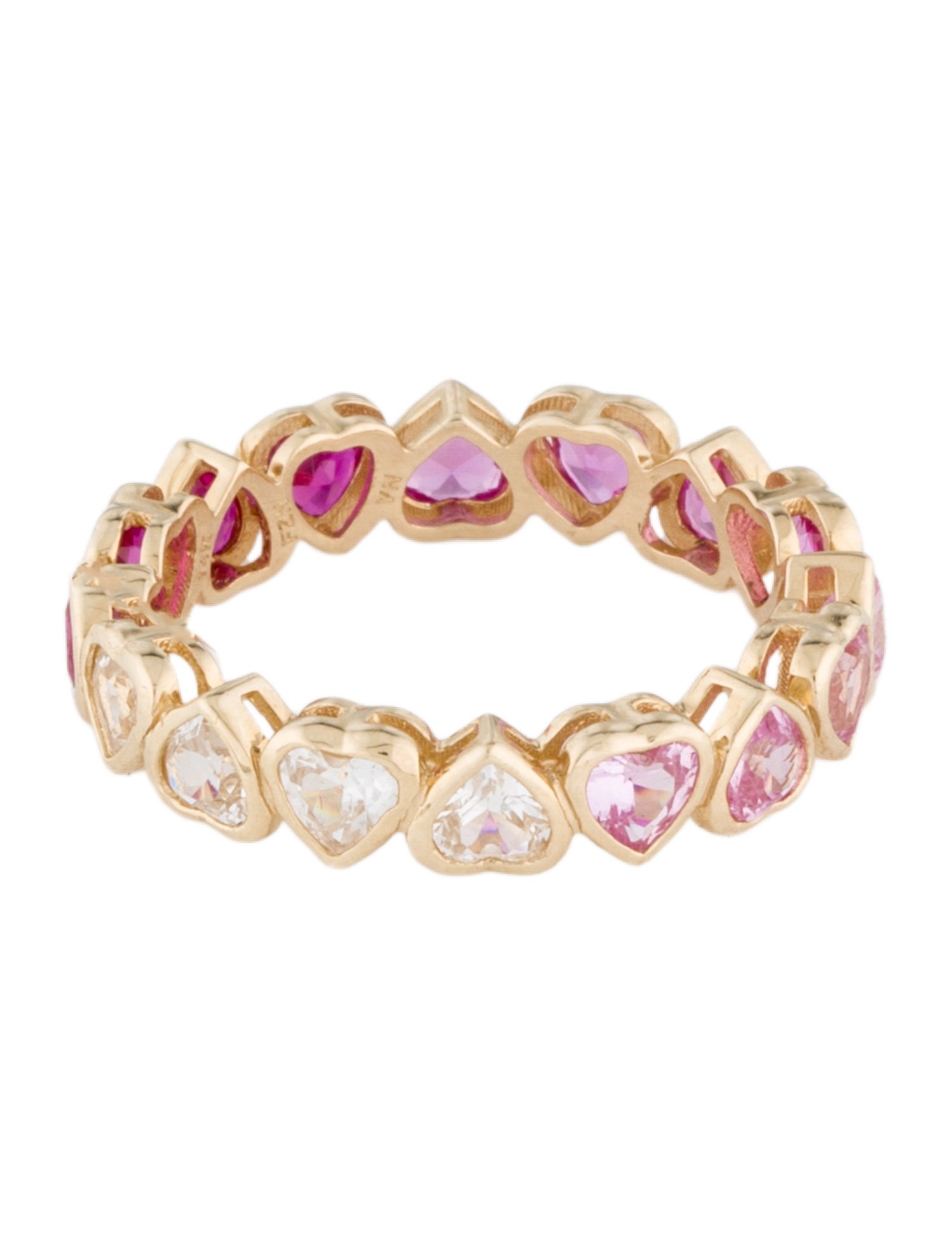 Ring 14K Synthetic Ruby & Synthetic Sapphire Eternity Band