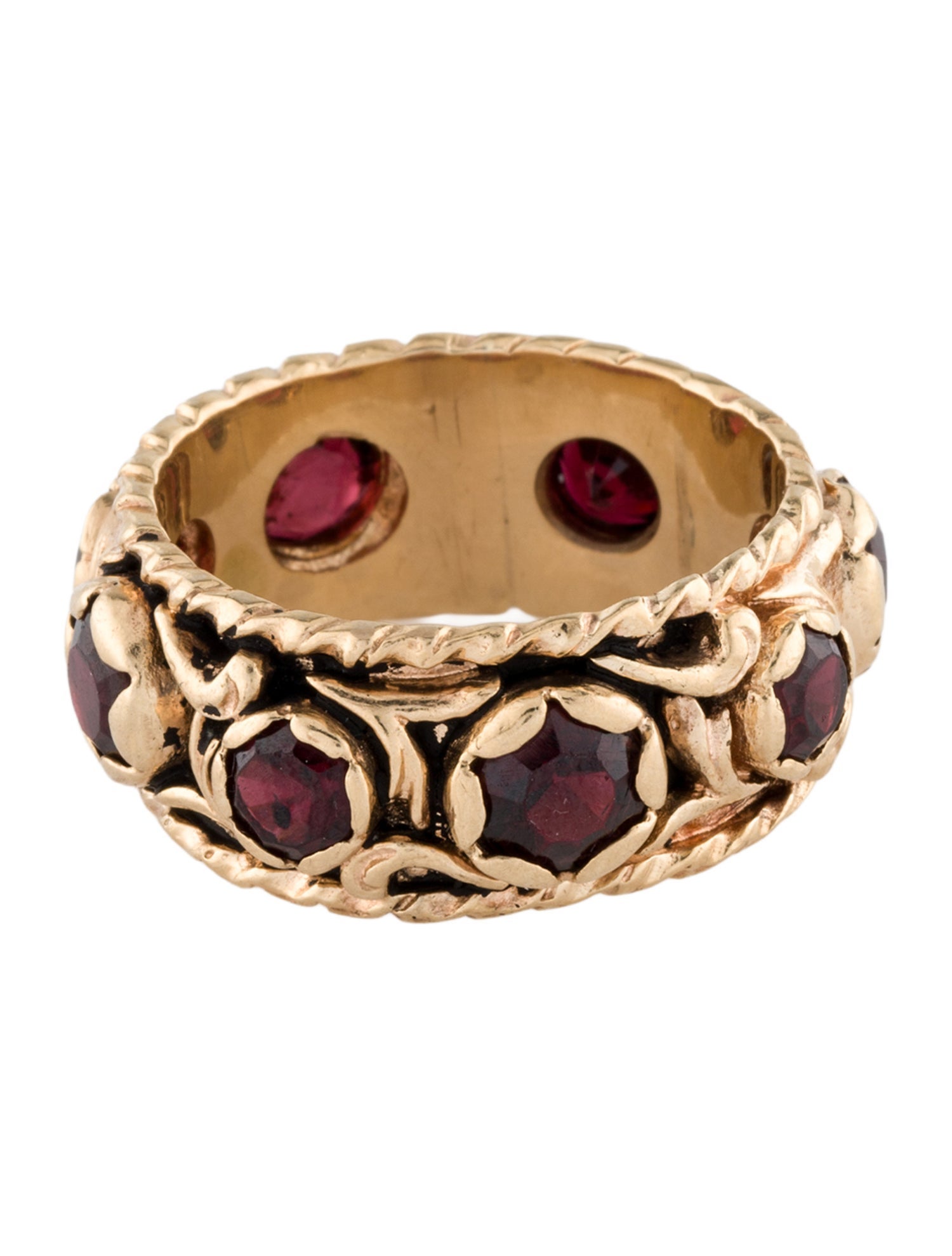 Ring 14K 7.52ctw Garnet Eternity Band
