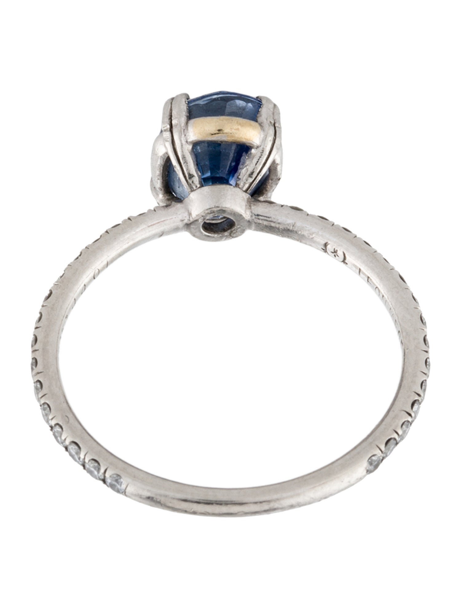 Ring Leon Mege Platinum 2.07ct Sapphire & Diamond Cocktail Ring