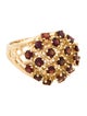 Ring 14K 2.31ctw Garnet Cluster Cocktail Ring