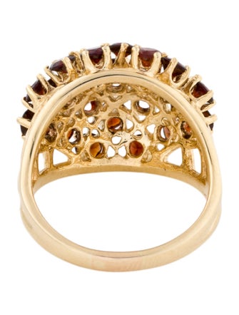 Ring 14K 2.31ctw Garnet Cluster Cocktail Ring