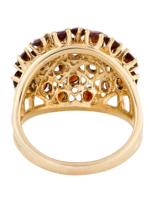 Ring 14K 2.31ctw Garnet Cluster Cocktail Ring