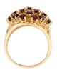 Ring 14K 2.31ctw Garnet Cluster Cocktail Ring
