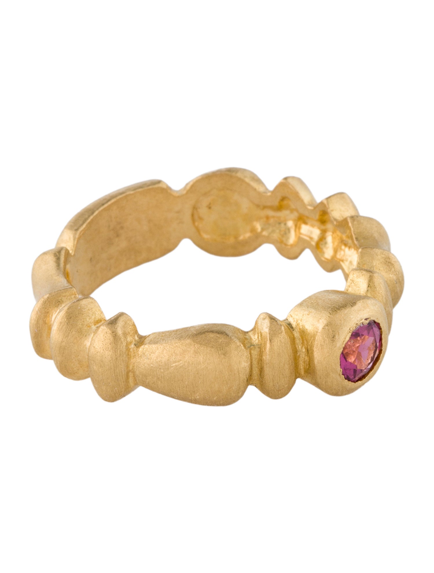Ring 22K Pink Tourmaline Band