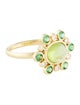 Maz 14K Peridot, Garnet & Diamond Cocktail Ring