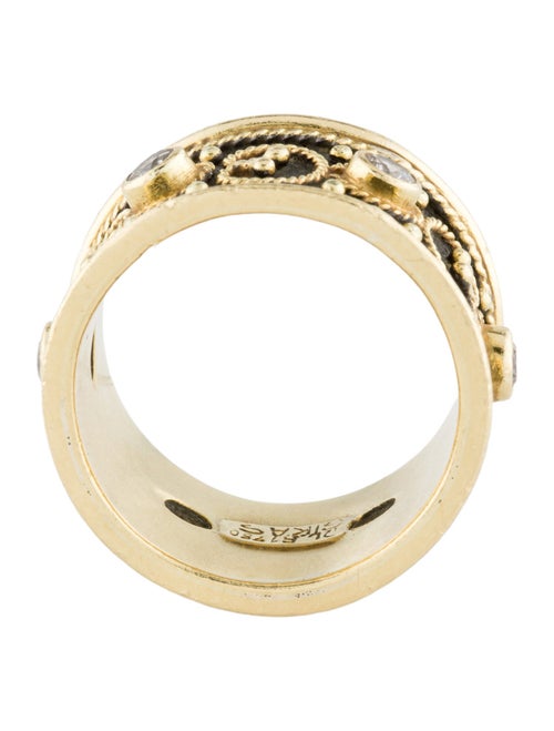 Ring 18K Diamond Textured Band