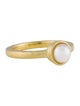 Ring 18K Pearl Hammered Ring