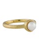 Ring 18K Pearl Hammered Ring