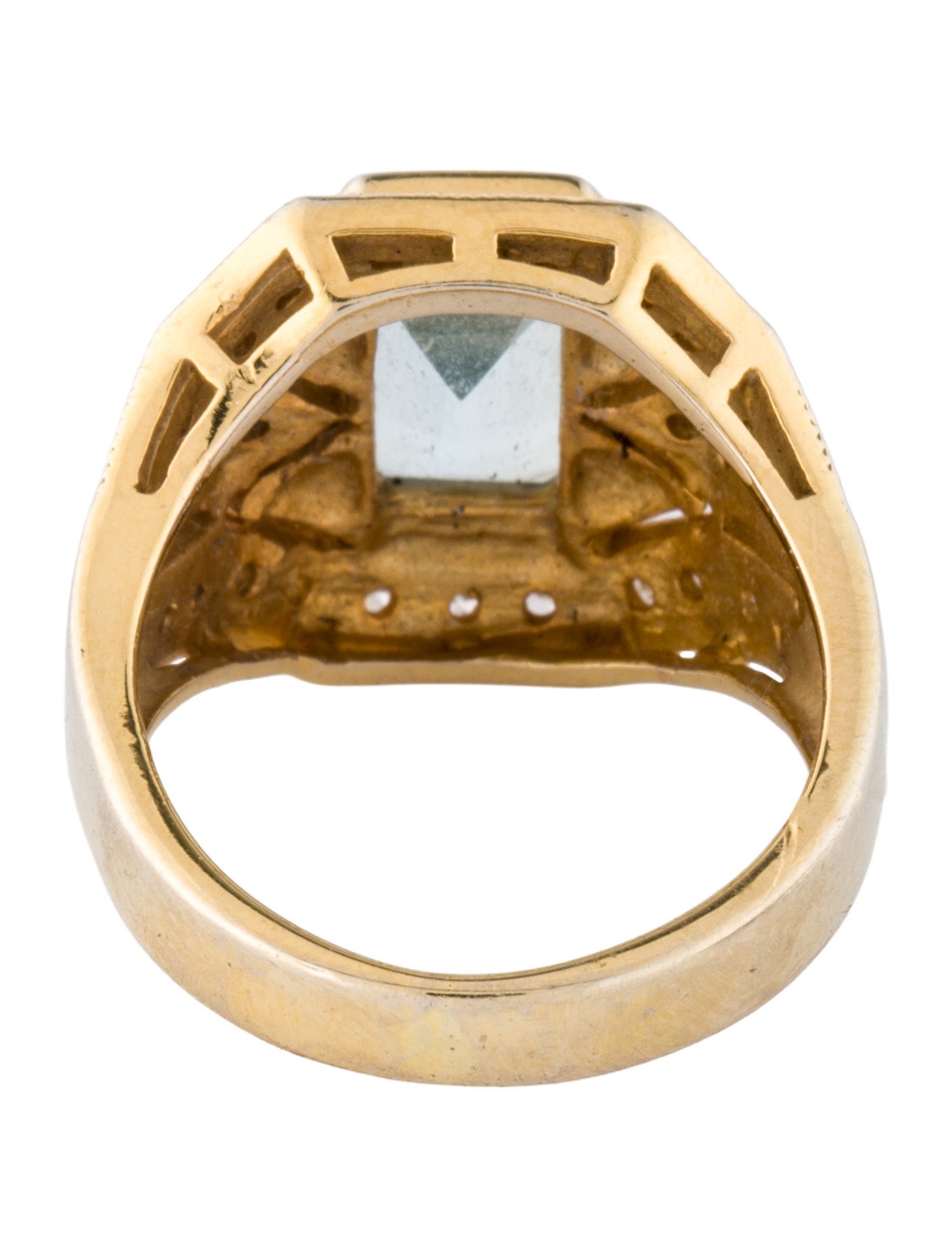 Ring 14K 1.58ctw Aquamarine & Diamond Cocktail Ring