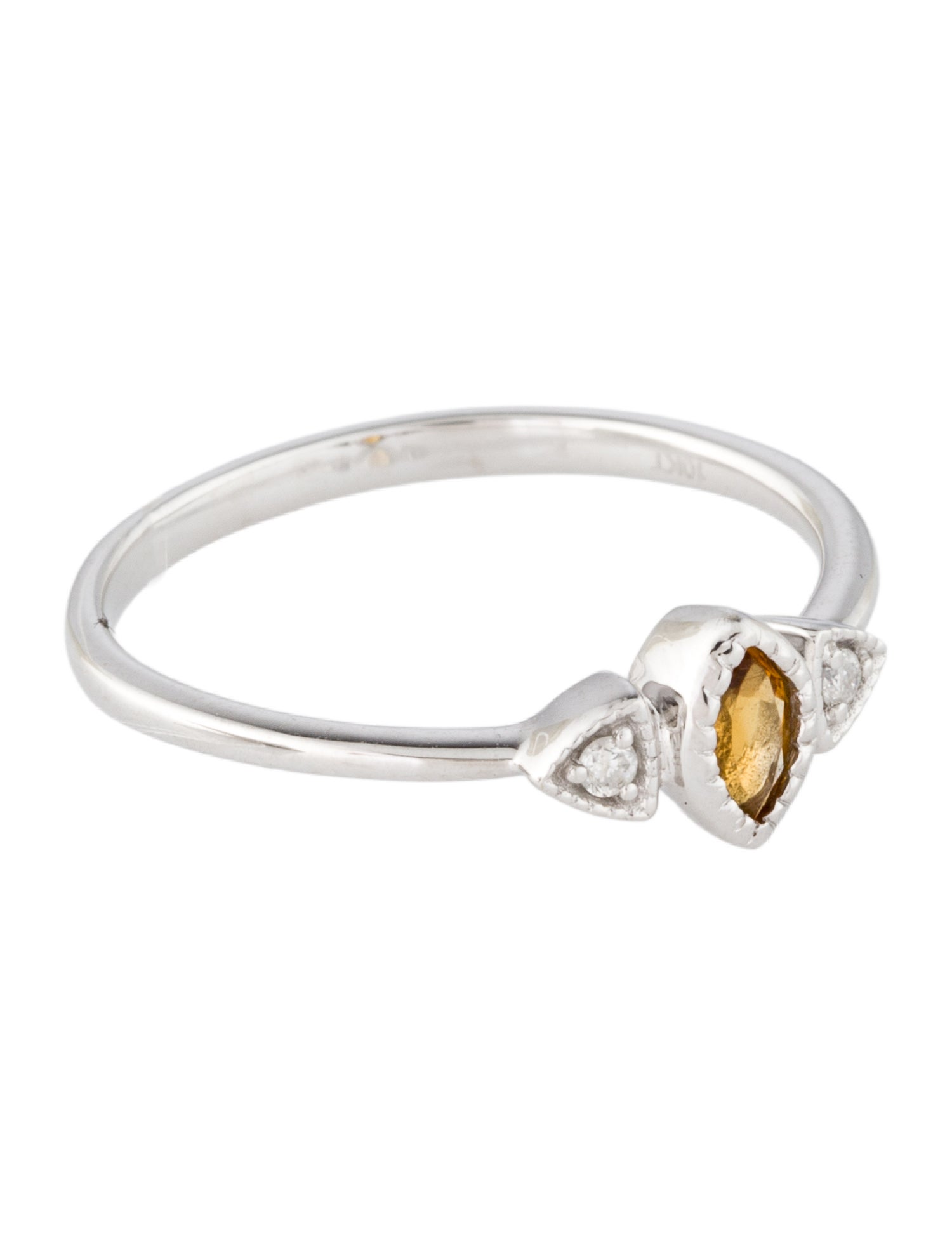Ring 10K Citrine & Diamond Cocktail Ring