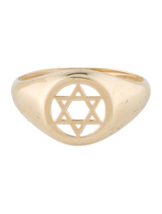 Ring 14K Star of David Signet Ring