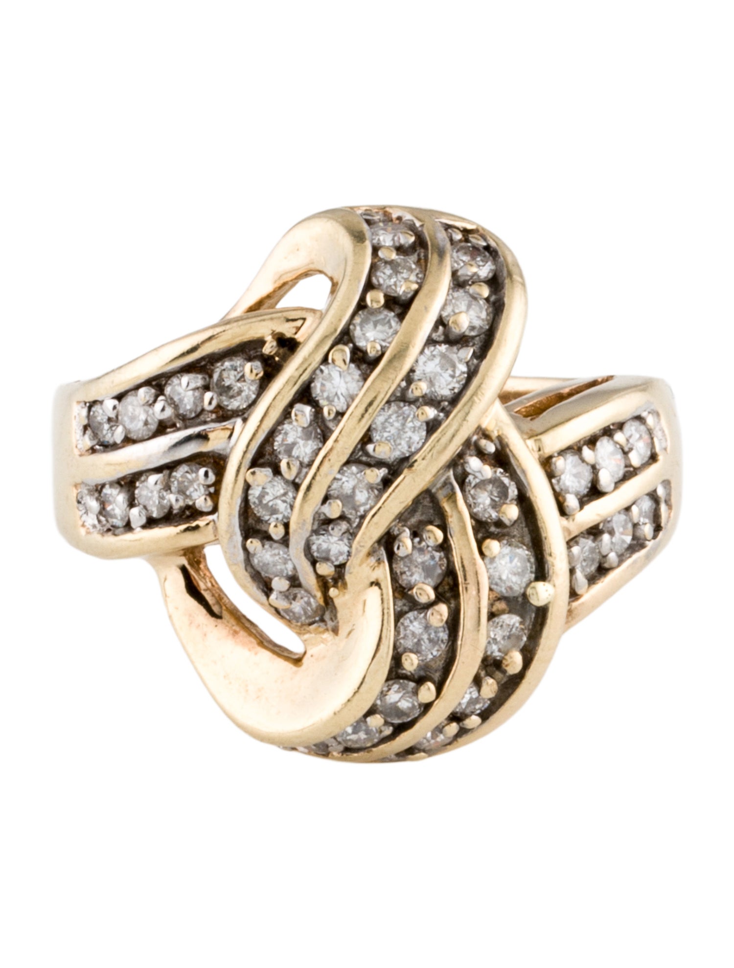 Ring 10K Diamond Knot Ring