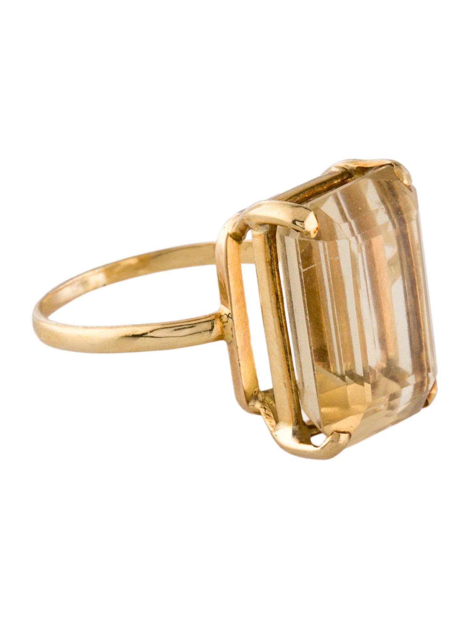 Ring 18K 11.56ct Citrine Cocktail