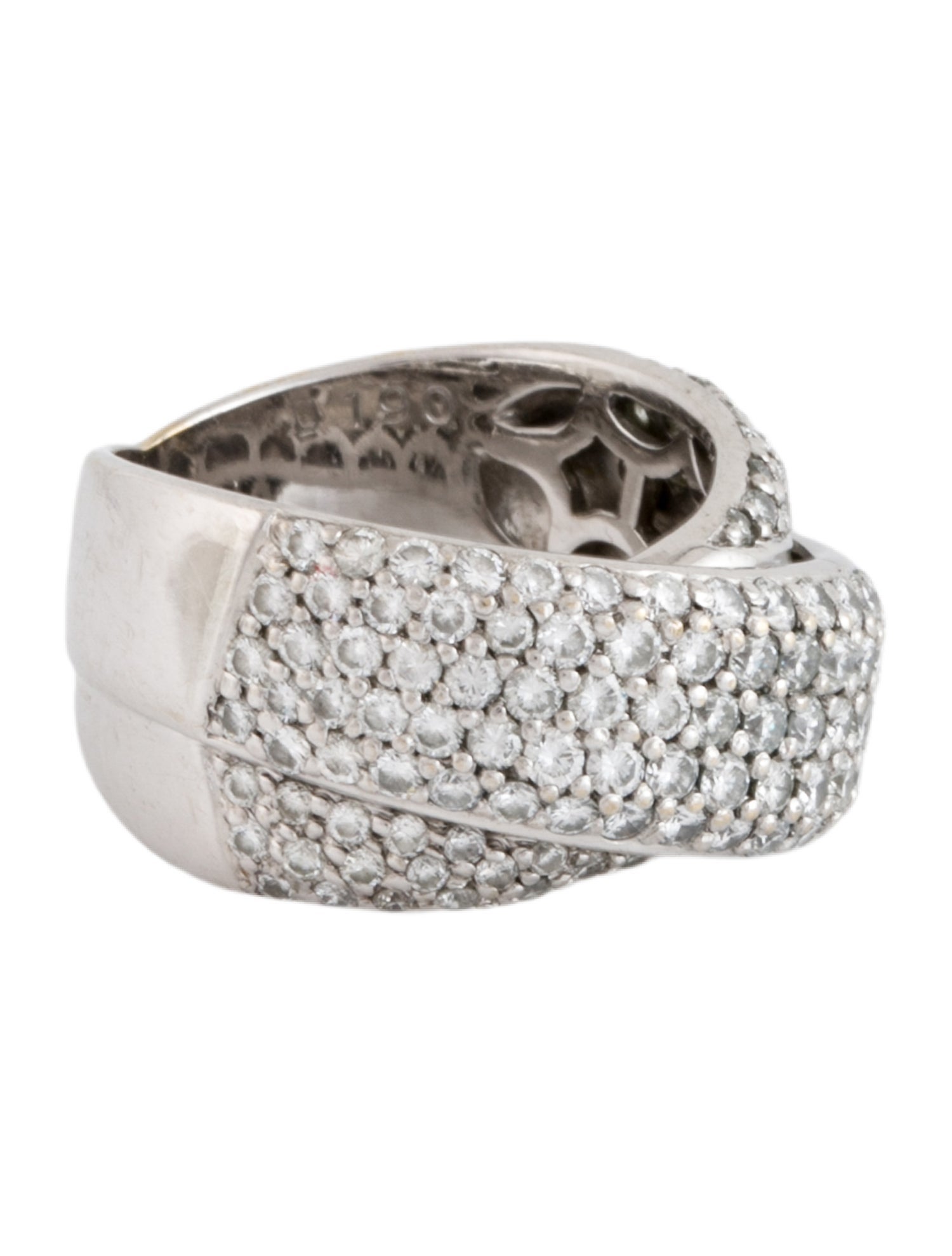Ring 18K 1.43ctw Diamond Crossover Band Ring
