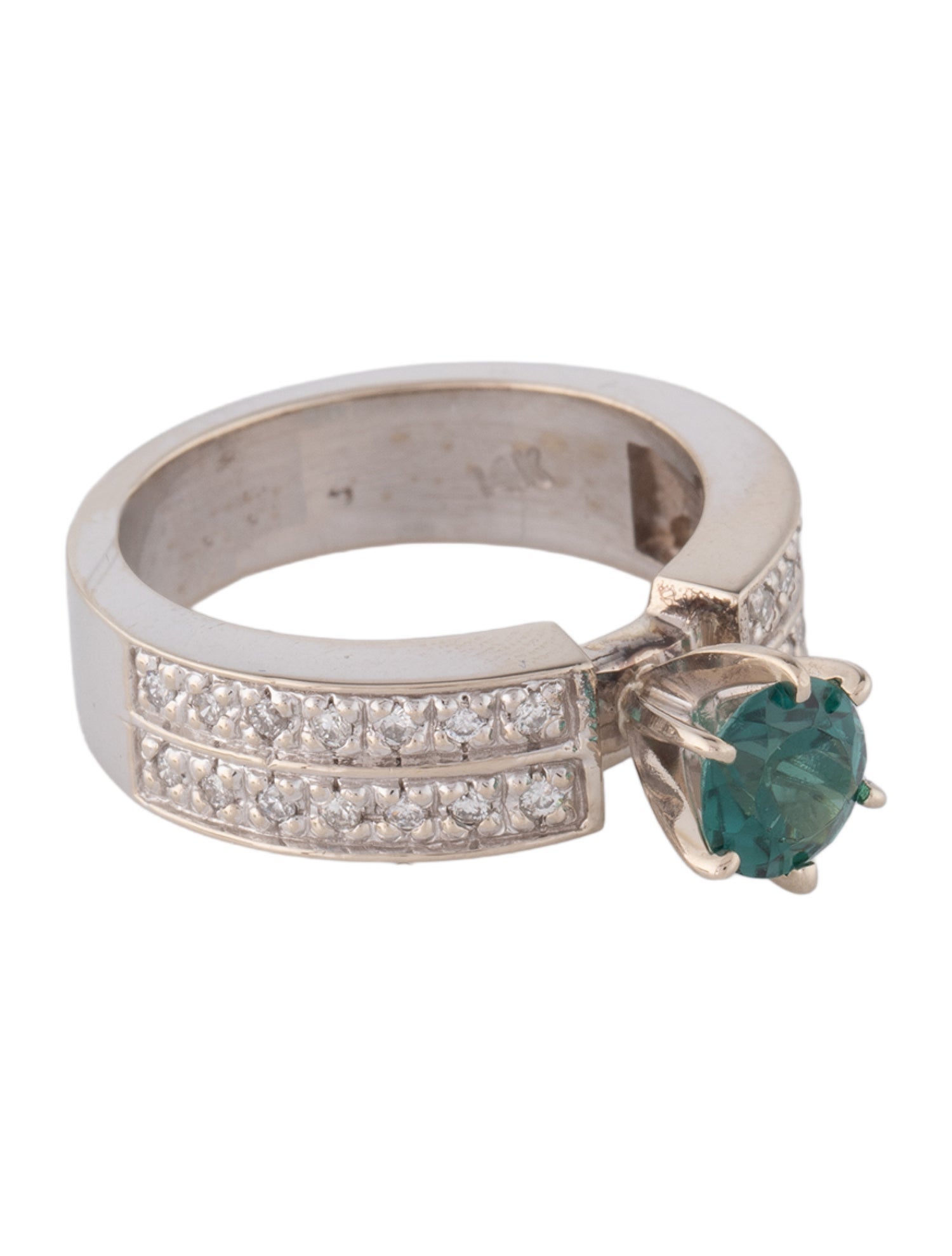 Ring 14K Tourmaline & Diamond Cocktail Ring