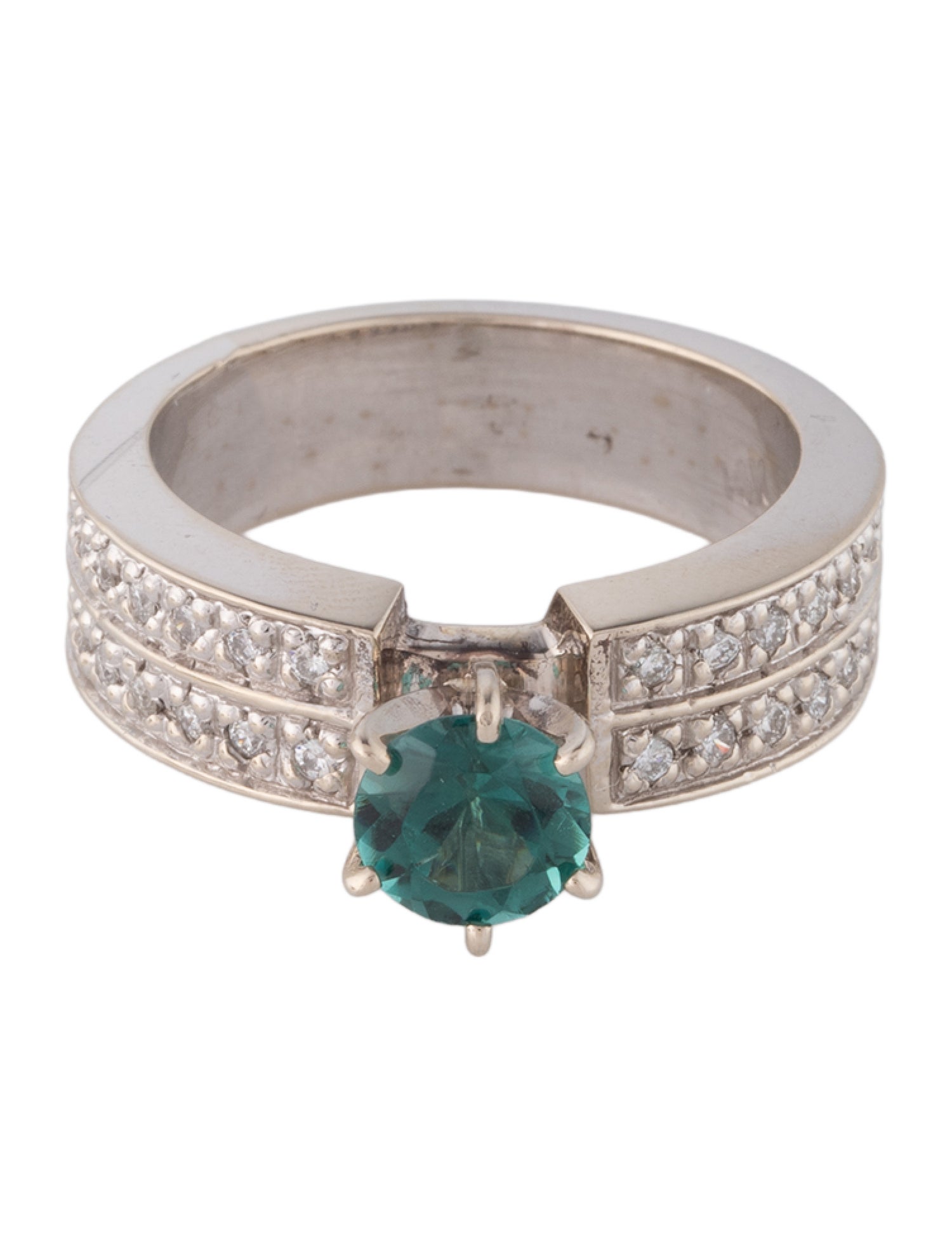 Ring 14K Tourmaline & Diamond Cocktail Ring