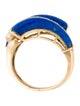 Ring 14K Lapis Lazuli & Diamond Cocktail Ring