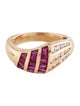 Ring 14K Ruby & Diamond Cocktail Ring