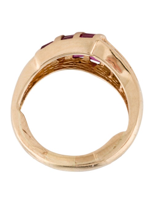 Ring 14K Ruby & Diamond Cocktail Ring