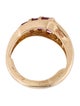 Ring 14K Ruby & Diamond Cocktail Ring
