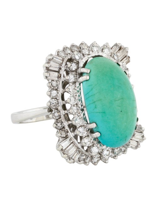 Ring 10K Turquoise & Diamond Ring