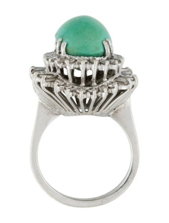 Ring 10K Turquoise & Diamond Ring