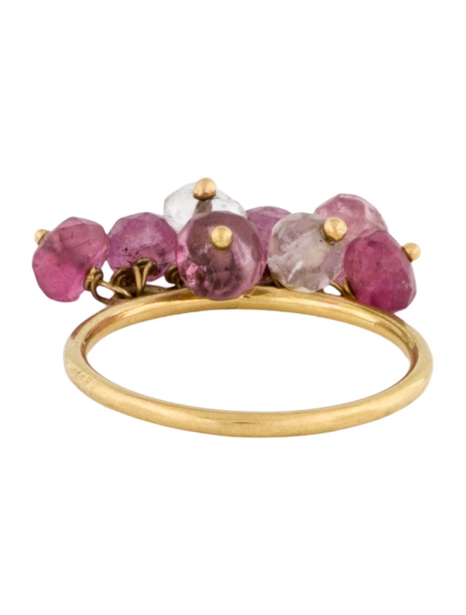 Ring 18K Tourmaline & Sapphire Bead Ring