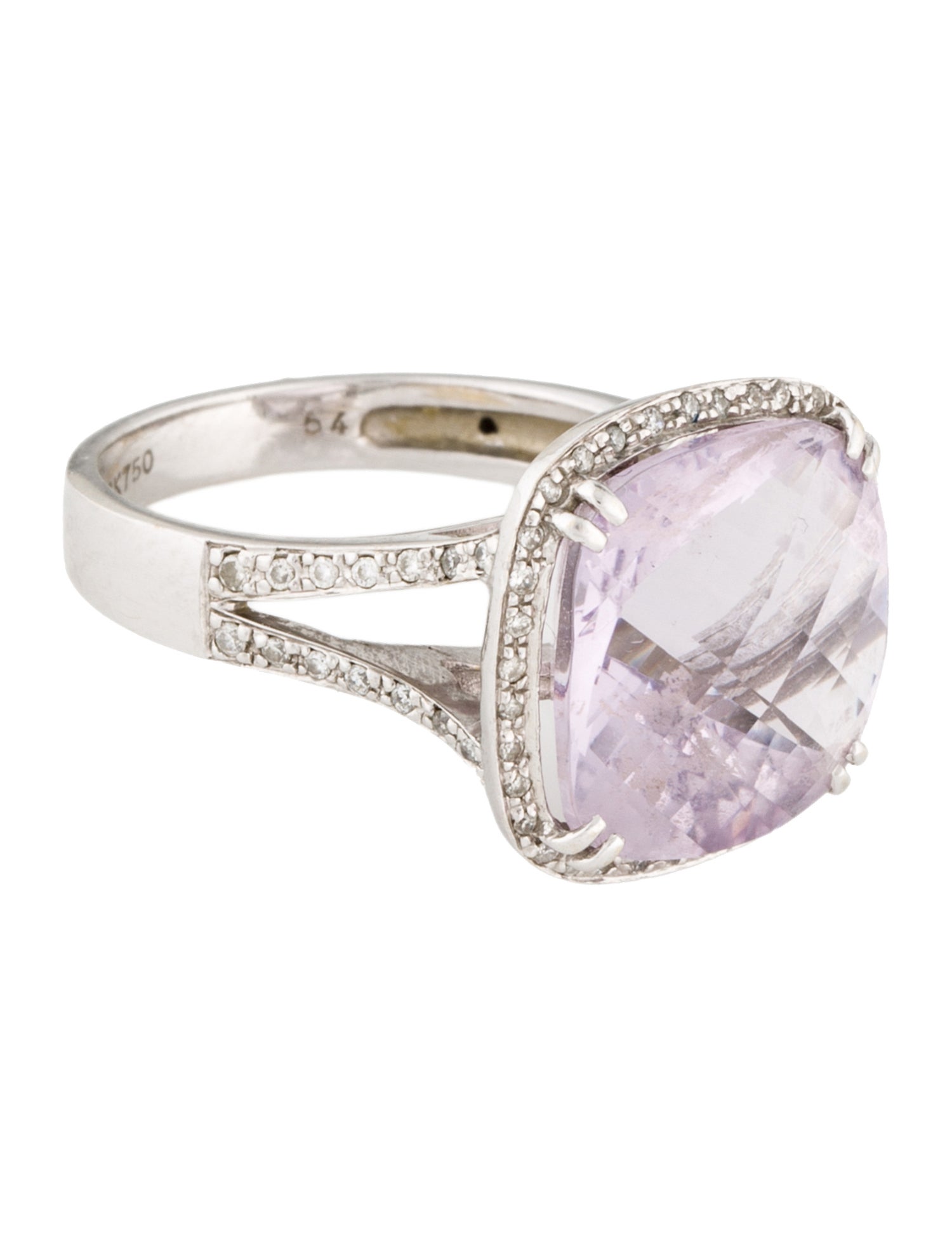 Ring 18K Quartz & Diamond Cocktail Ring