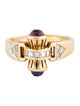 Ring 18K Sapphire, Ruby & Diamond Cocktail Ring