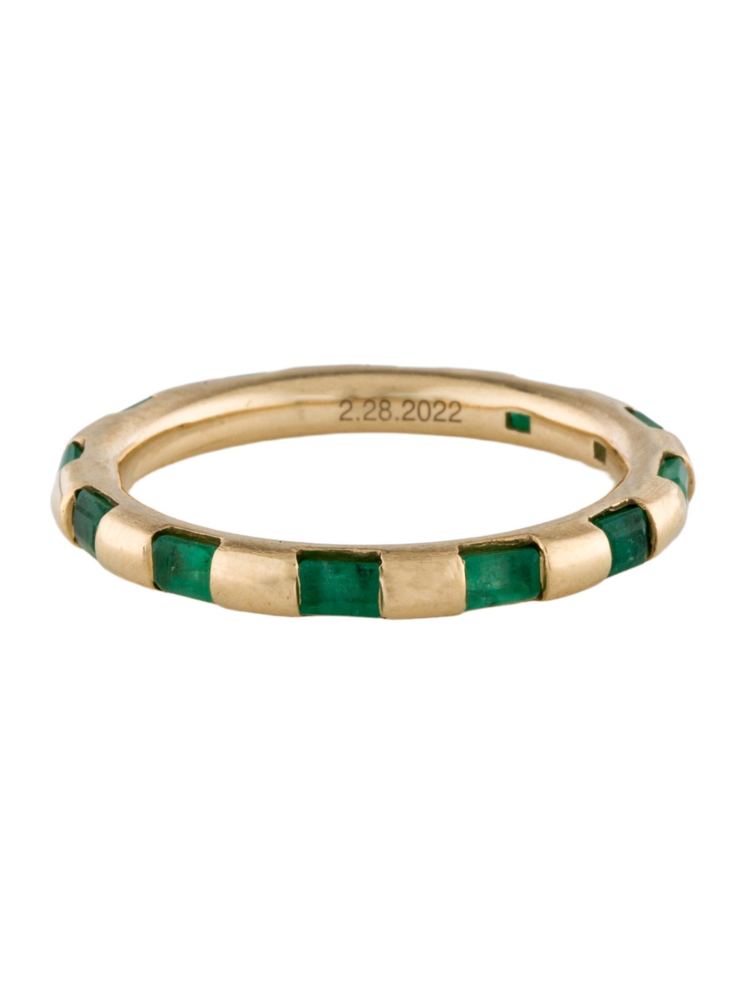Ring 14K Emerald Eternity Band