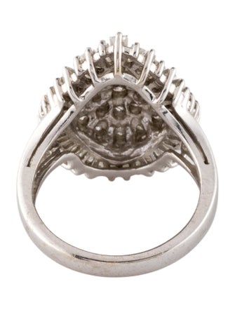 Ring 14K 2.94ctw Diamond Cluster Cocktail Ring