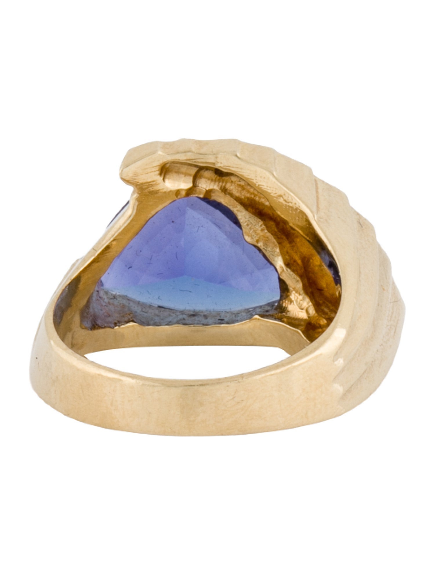 Ring 14K Tanzanite & Diamond Signet Ring