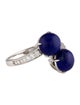 Ring 18K Lapis Lazuli & Diamond Bypass Cocktail Ring