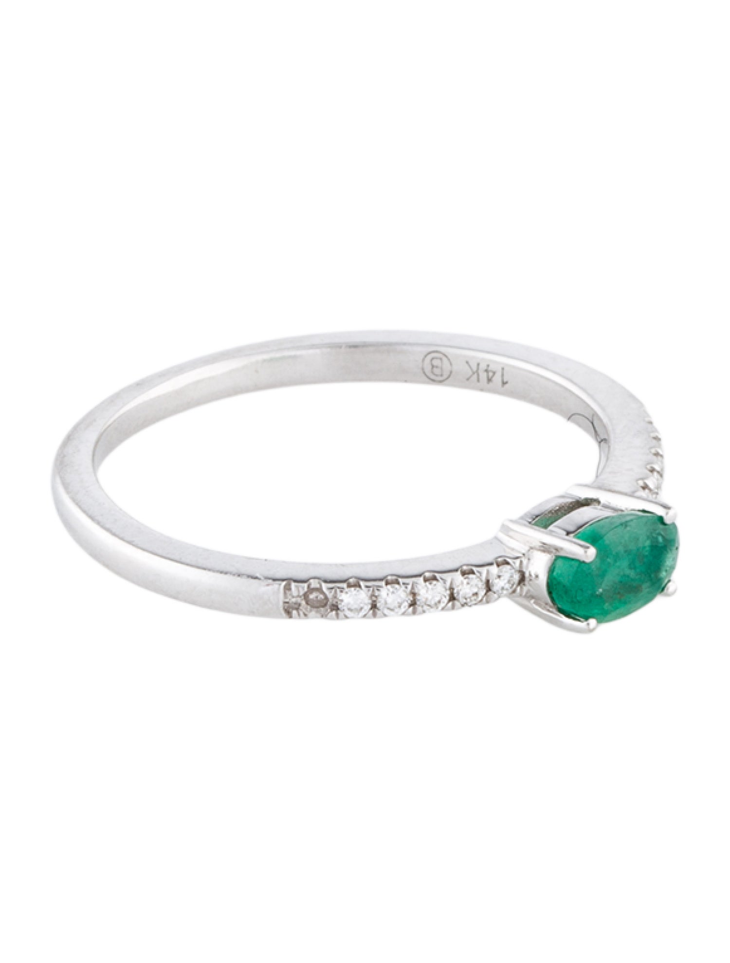 Ring 14K Emerald & Diamond