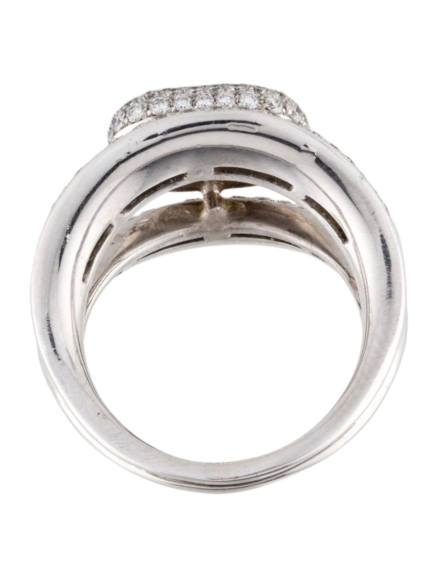 Ring 18K 2.78ctw Diamond Pave Cocktail Ring