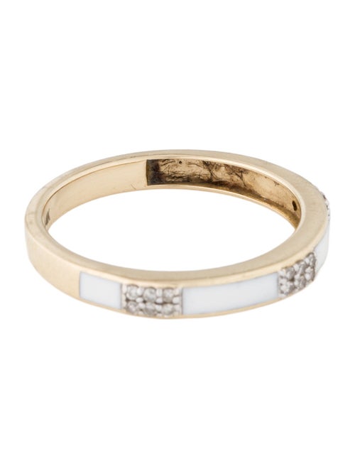 Ring 14K Diamond & Enamel Band