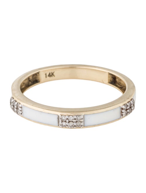 Ring 14K Diamond & Enamel Band