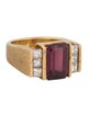 Ring 18K Rhodolite Garnet & Diamond Cocktail Ring