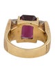 Ring 18K Rhodolite Garnet & Diamond Cocktail Ring