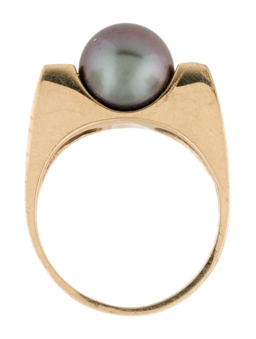 Ring 14K Pearl & Diamond Tension Cocktail