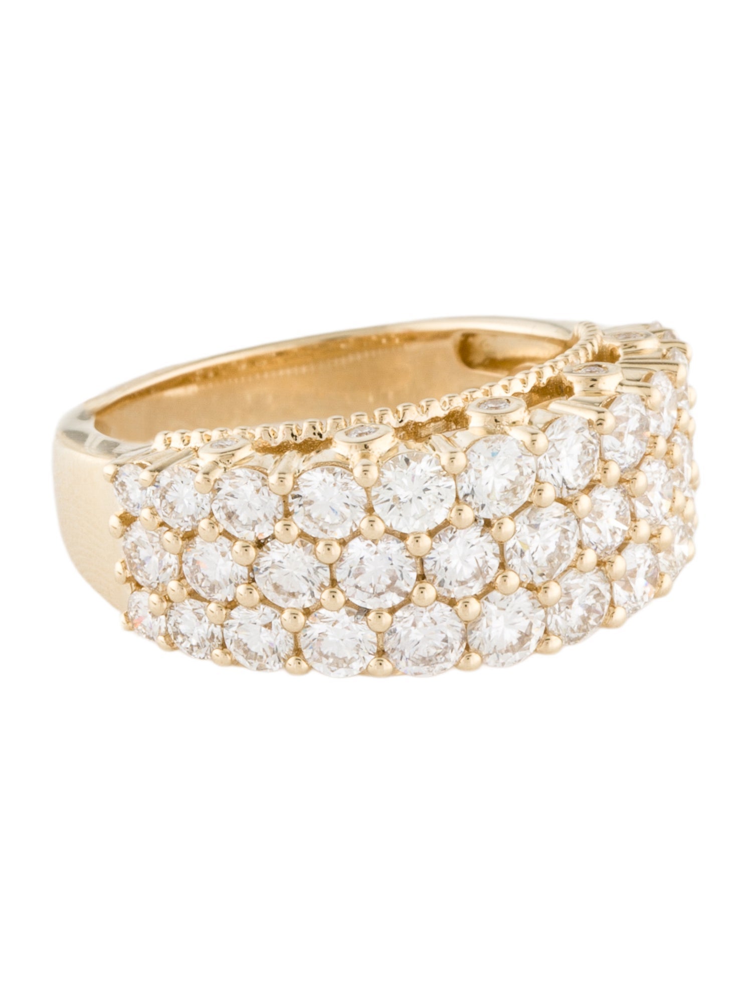 Ring 14K 2.62ctw Diamond Wide Band