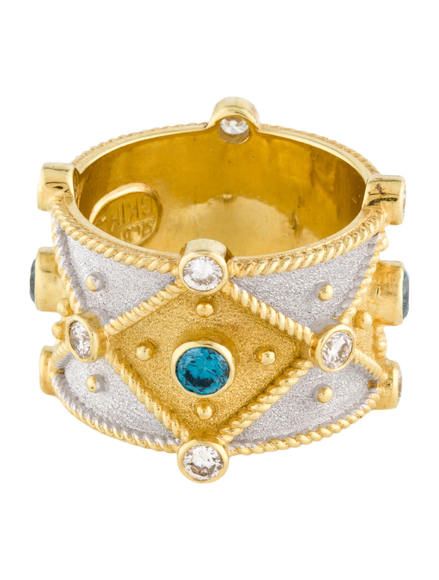 Ring Georgios Collections 18K 1.30ctw Diamond Granulation