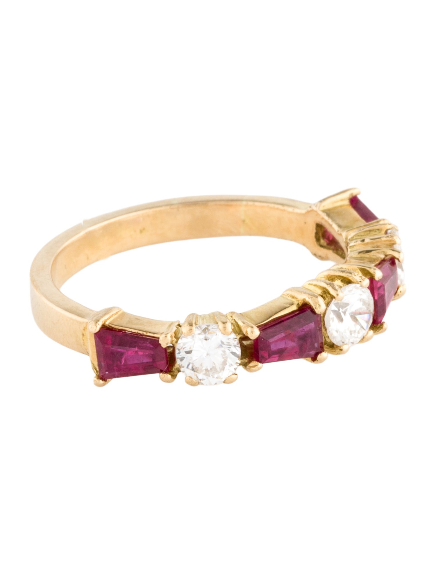 Ring 18K 1.03ctw Ruby & Diamond Band
