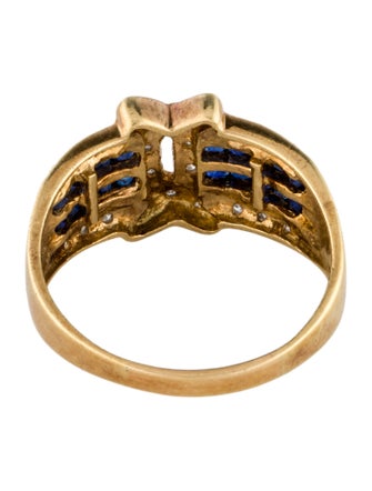 Ring 18K Sapphire & Diamond Cocktail Ring