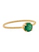 Ring 18K Emerald Cocktail Ring