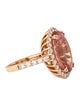 Ring 18K 12.99ct Morganite & Diamond Cocktail Ring