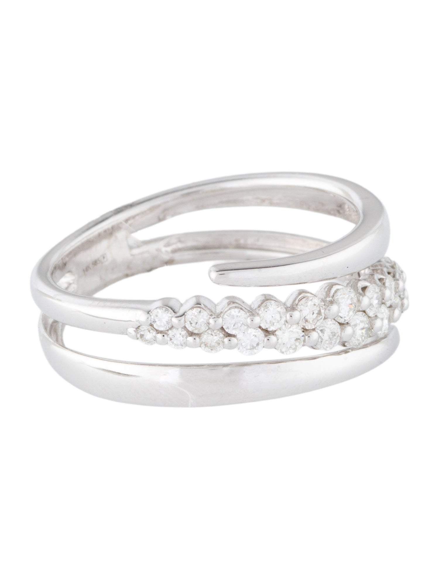 Ring 14K Diamond Bypass Band