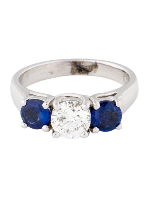 Ring 14K Diamond & Sapphire Engagement Ring