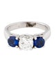 Ring 14K Diamond & Sapphire Engagement Ring