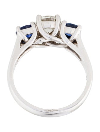 Ring 14K Diamond & Sapphire Engagement Ring
